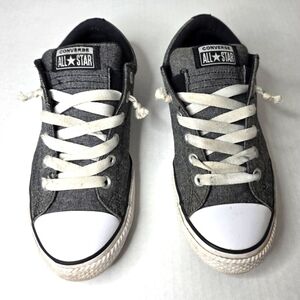 CONVERSE All Star Junior Charcoal and White Sneakers